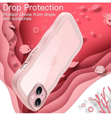 iPhone 15 | iPhone 15 - DeLX™ Wave Frame Silikone Cover - Pink - DELUXECOVERS.DK