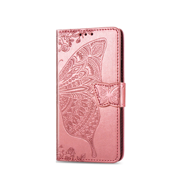 iPhone 6 / 6s | iPhone 6/6s - BUTTERFLY™ Læder Etui / Taske M. Pung - Rose - DELUXECOVERS.DK