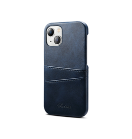 iPhone 13 | iPhone 13 - NX Design™ Læder Cover M. Kortholder - Navy - DELUXECOVERS.DK