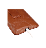 Samsung Note 9 | Samsung Galaxy Note 9 - Mont Blanc Ægte Læder Bælte Sleeve - Brun - DELUXECOVERS.DK