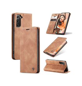 Samsung Galaxy S21 | Samsung Galaxy S21 5G - CaseMe™ Noble Læder Etui / Pung - Brun - DELUXECOVERS.DK