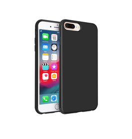 iPhone 7/8 Plus | iPhone 7/8 Plus - PRO+ Design Mat Slim Silikone Cover - Sort - DELUXECOVERS.DK