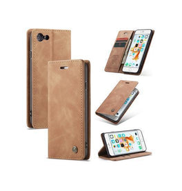 iPhone 6 Plus / 6s Plus | iPhone 6/6s Plus - CaseMe™ Noble Læder Etui / Pung - Brun - DELUXECOVERS.DK