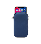 Huawei P Smart (2019) | Huawei P Smart (2019) - Simple Nylon Sleeve Etui M. Lynlås - Navy / Blå - DELUXECOVERS.DK