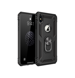 iPhone XS Max | iPhone XS Max - NX Pro™ Armor Cover m. Ring Holder - Sort - DELUXECOVERS.DK