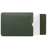 Macbook Sleeve | MacBook Pro/Air 15" - BUBM® - Vertigo Læder Sleeve / Cover - Mørkegrøn - DELUXECOVERS.DK